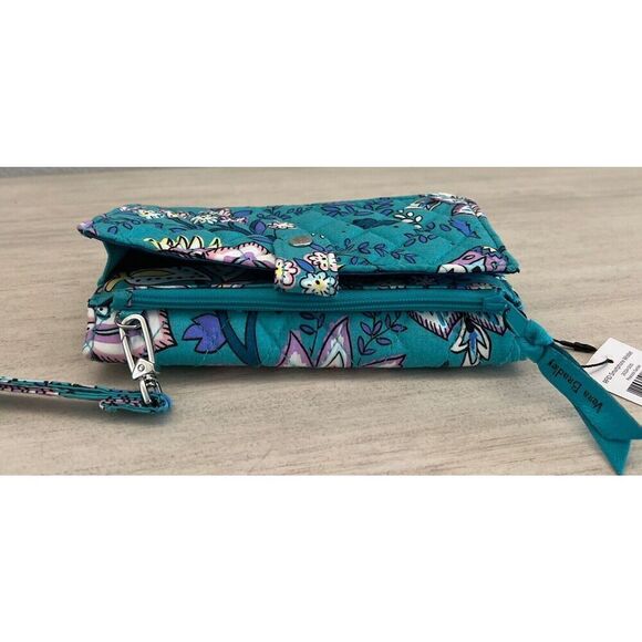 Vera Bradley RFID Smartphone Wristlet Peacock Garden NWT - Picture 6 of 6